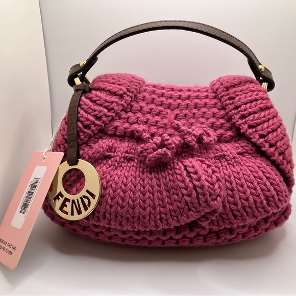 Fendi Handbags - Fendi Wool Knit Chef Bag w/COA